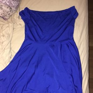 royal blue high-low dress